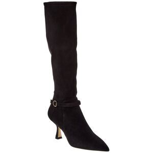 Stuart Weitzman Lori 75 Suede Boot, Black